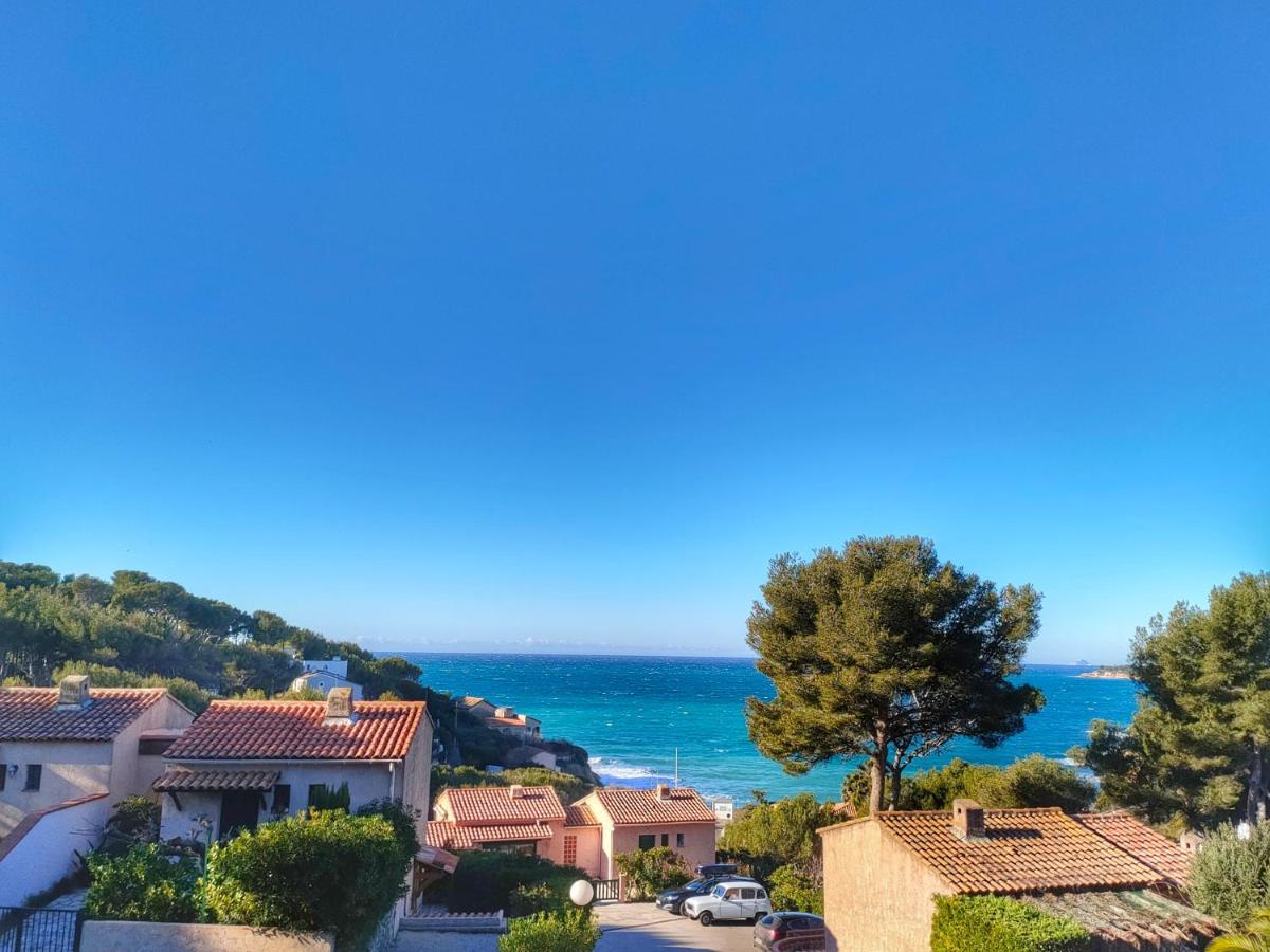 Appartement avec terrasse vue mer, proximité plage, place parking Sanary-sur-Mer Buitenkant foto