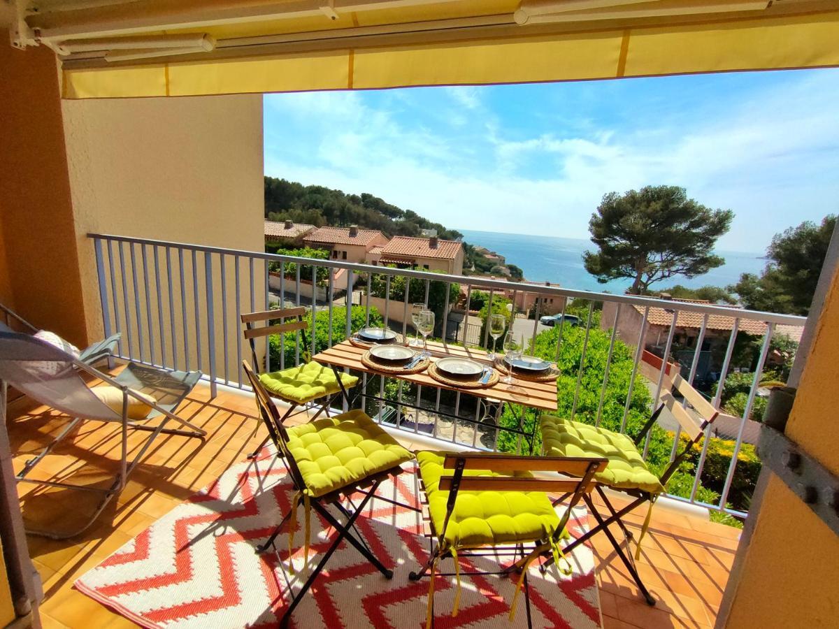 Appartement avec terrasse vue mer, proximité plage, place parking Sanary-sur-Mer Buitenkant foto